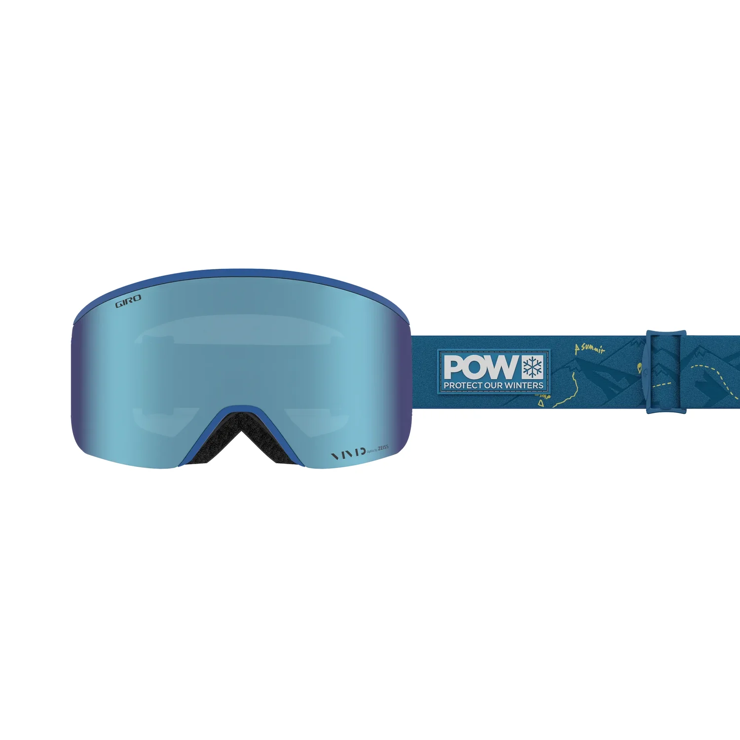 Axis Vivid Goggle Lunettes de neige, lunettes de ski, verres miroirs, sangle réglable, lunettes de ski, verres bleus, verres miroirs, large champ de vision, sangle à motifs