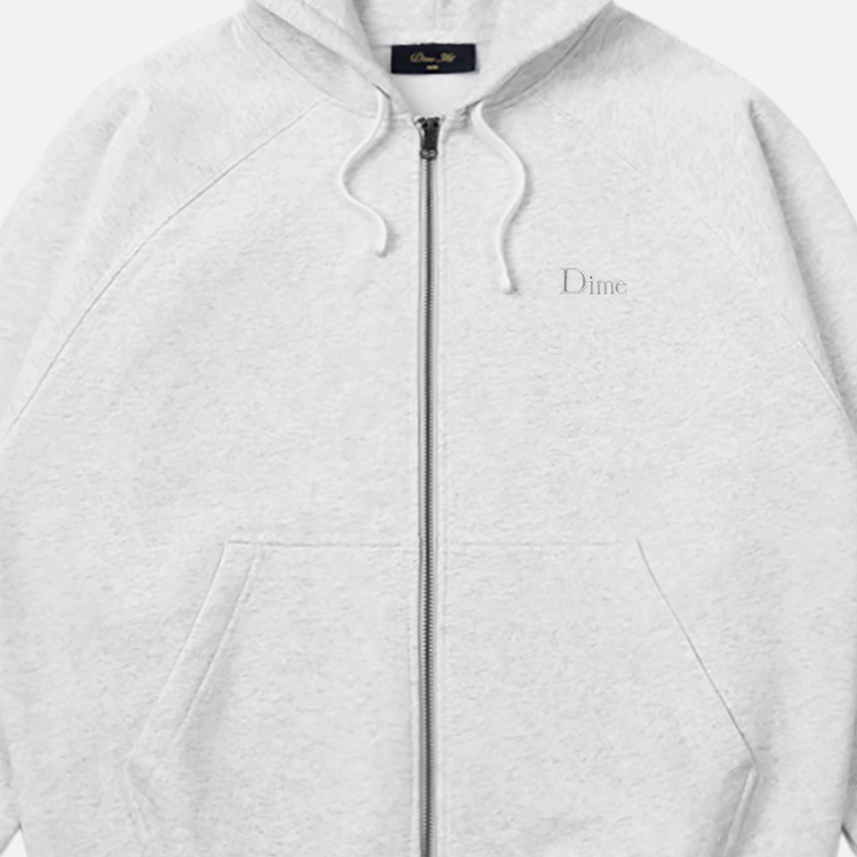 Hoodie, Reißverschluss, Grau, Kapuzenpullover, Brustlogo
