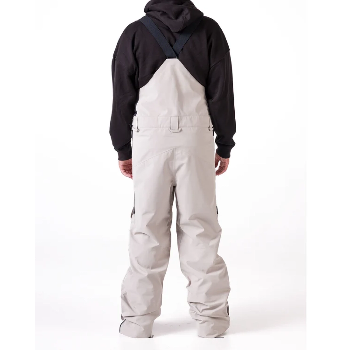 Lighthouse Bib Pantalon de neige, salopette à bretelles, pantalon beige, pantalon de neige beige, vue de dos, pantalon de neige, salopette à bretelles, beige, imperméable, équipement de snowboard