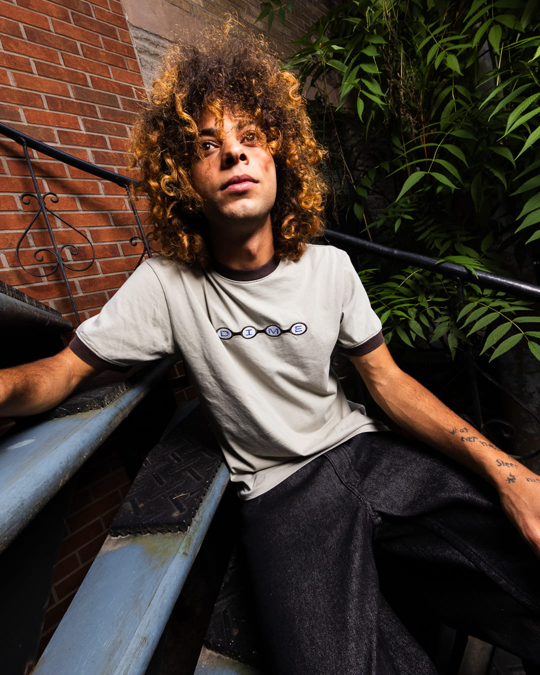 T-Shirt, Beige, Rundhals, Logo-Print, Casual, T-Shirt, Crewneck, Short sleeve, Beige, Logo