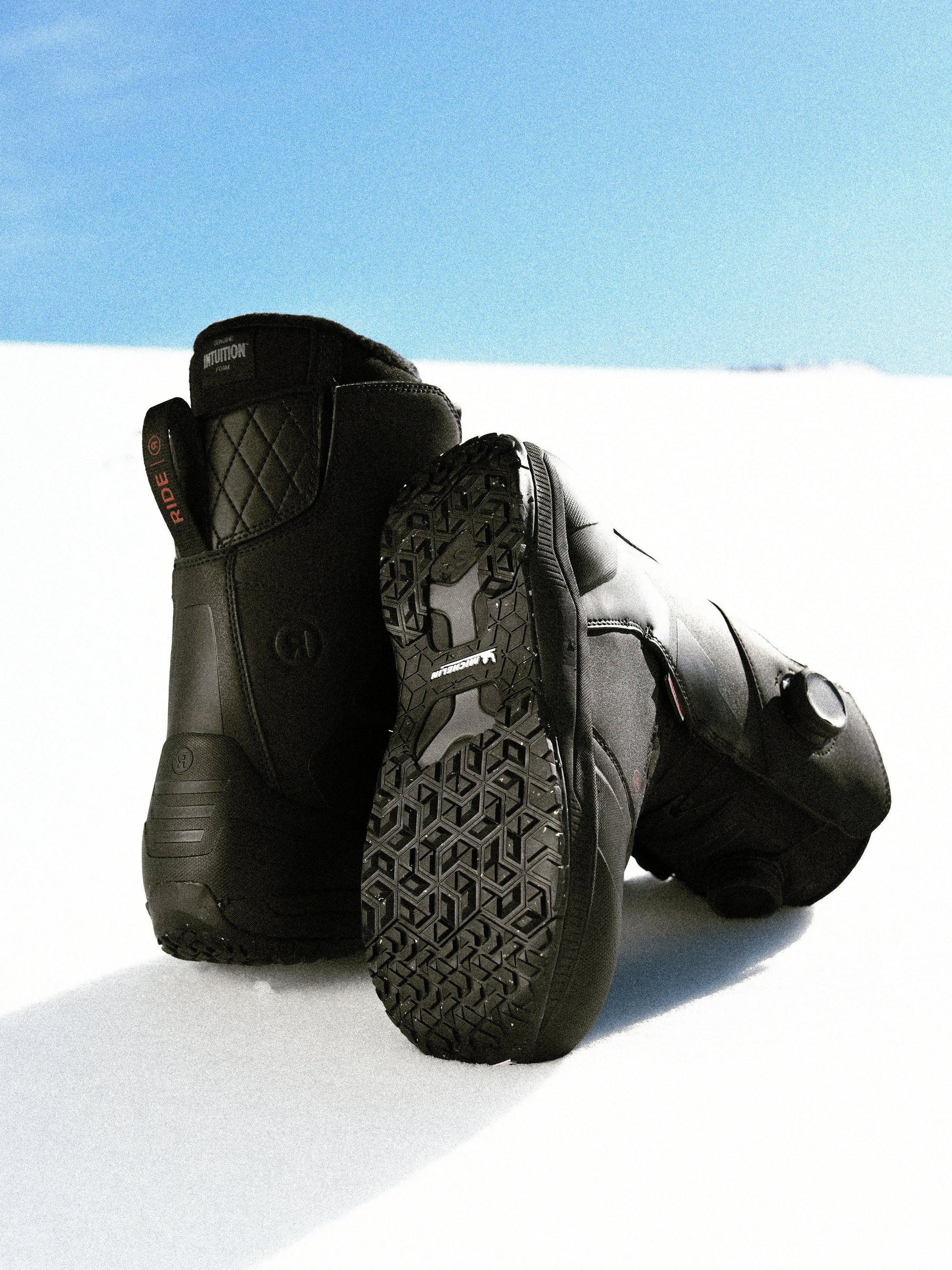 Chaussures, bottes, hiver, caoutchouc/semelle, noir