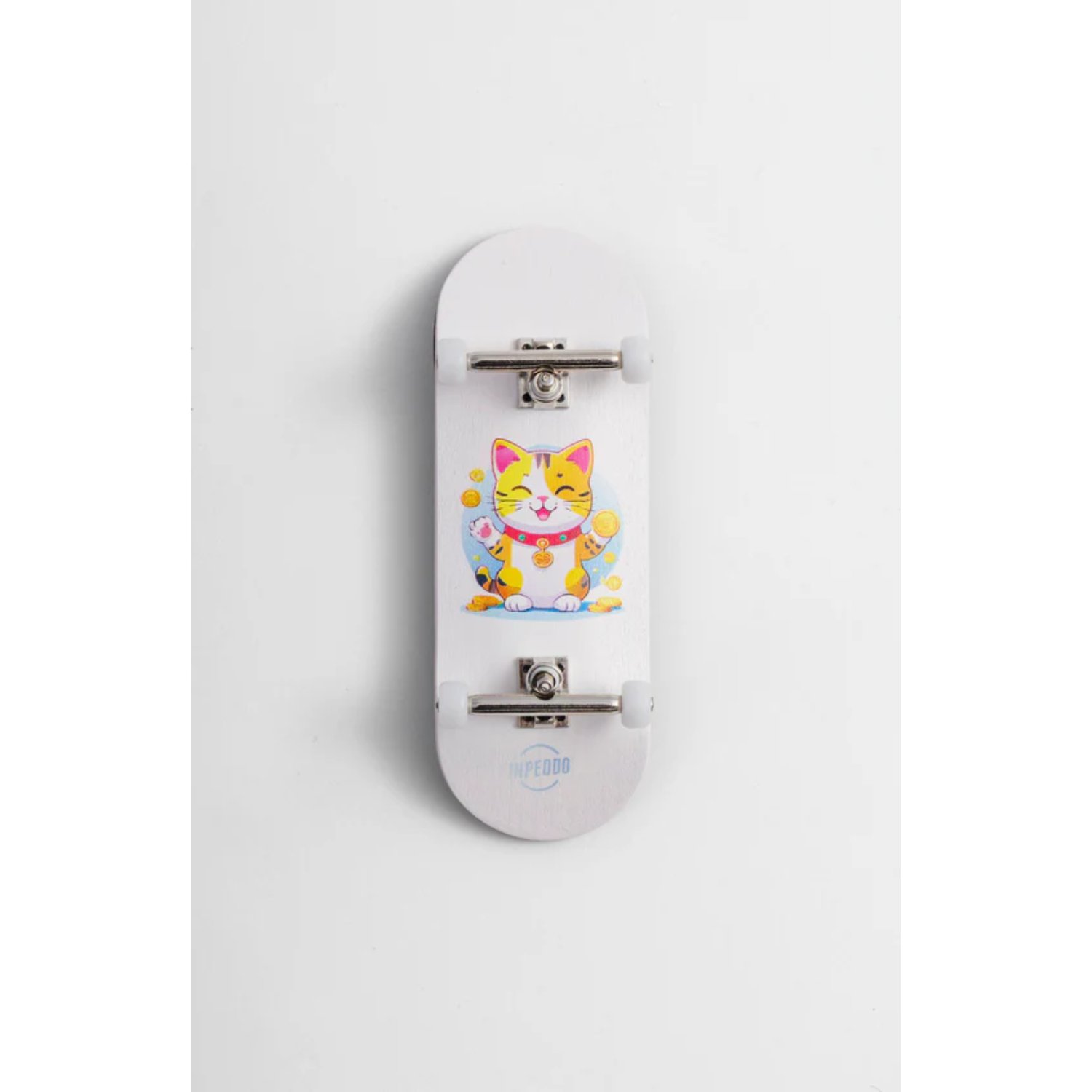 Spielzeug-Skateboard, Mini-Skateboard, Kitten-Design, Holz-Deck, Ton-in-Ton-weiß