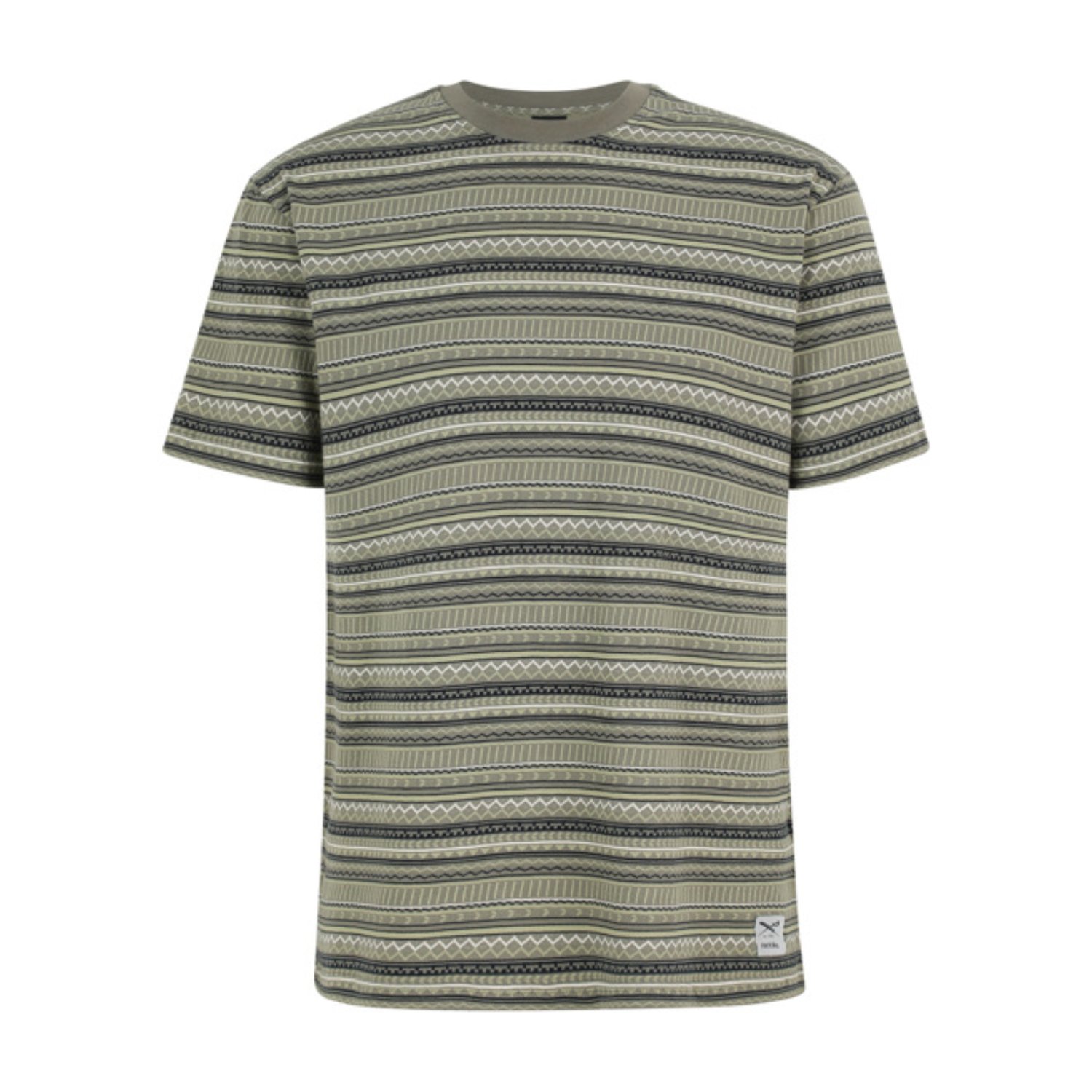 Chop Chop Tee T-shirt, motif tricoté, manches courtes, olive, imprimé