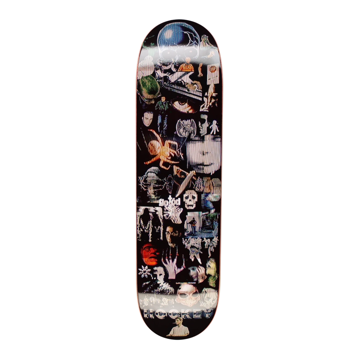 Burguesa Diego Todd 8.25 skateboard, planche, graphisme, collage, psychédélique