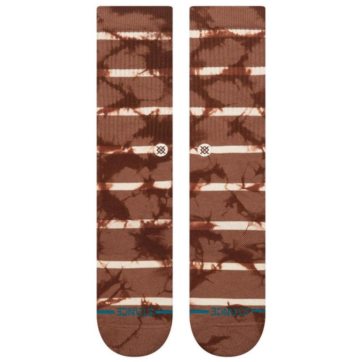 Mojo Crew Chaussettes, rayures, motifs, marron, motif à rayures
