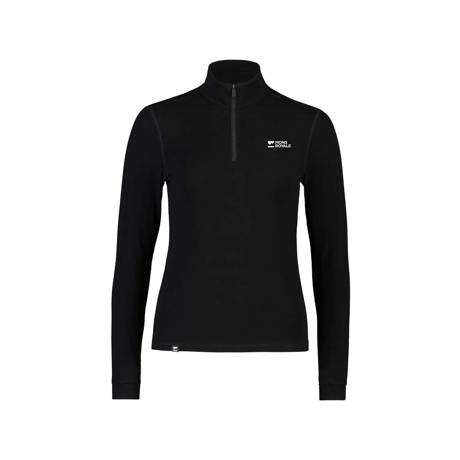 Langarmshirt, Schwarz, Stehkragen, Halber Reißverschluss, Funktionsshirt