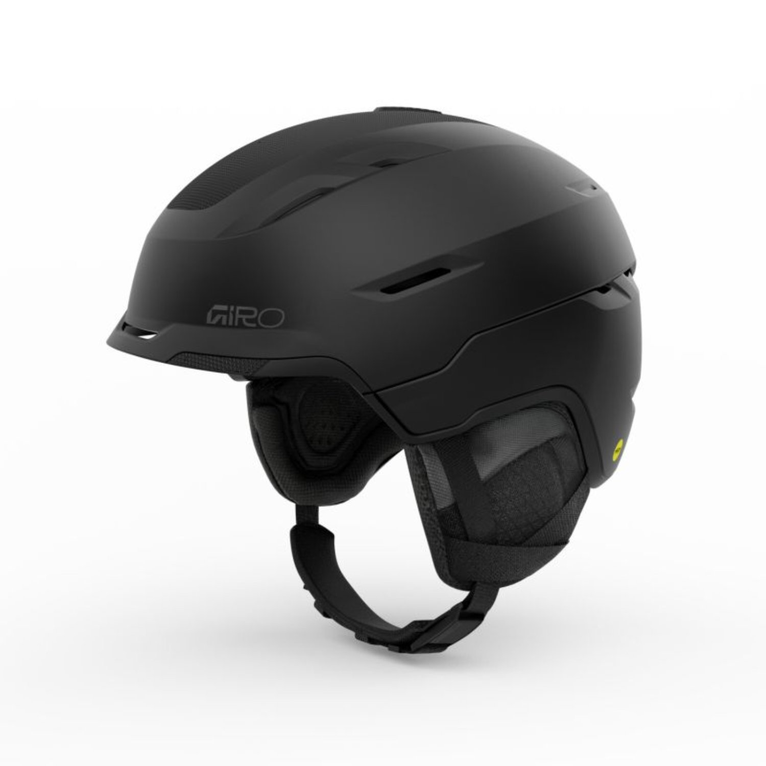 Bonnet de ski, casque, noir mat, protège-menton, jugulaire