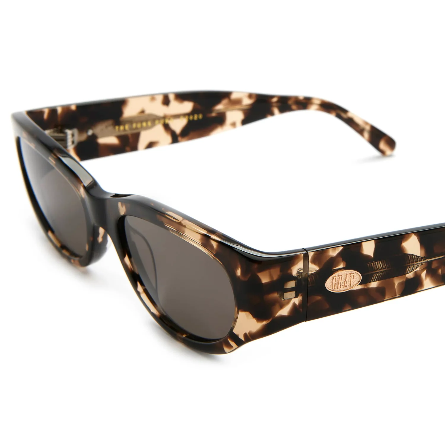 The Funk Punk Polarized Sonnenbrille, Kunststoffgestell, Schildpattmuster, Braun-schwarzer Rahmen, Getönte Gläser