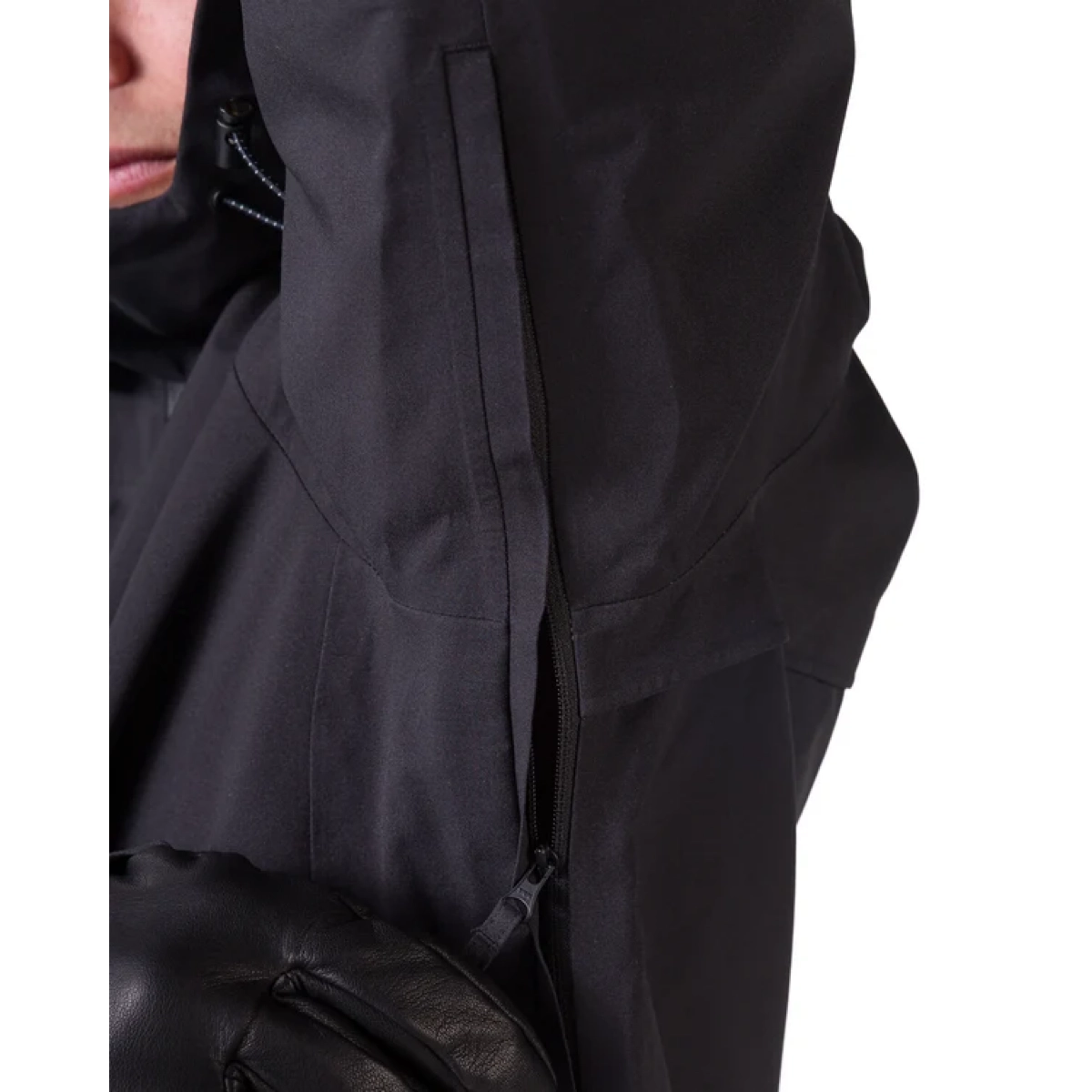 Sweat à capuche, veste, Zipp, noir, capuche, veste, capuche, Zipp, foncé, poche