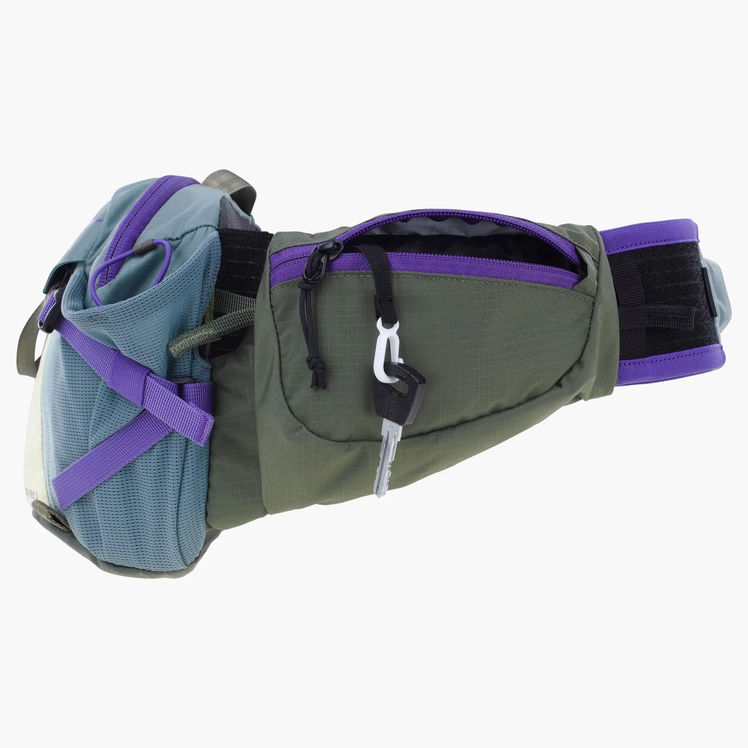 Hüfttasche, Outdoor-Tasche, olivgrün, Ripstop-Gewebe, Reißverschlussfach
