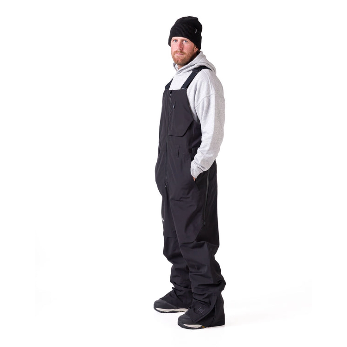 Lighthouse Bib Vêtements généraux, vêtements d'hiver, combinaison, couleur foncée, bonnet, salopette de snowboard, isolation, combinaison, gris foncé, compatible avec un sweat à capuche