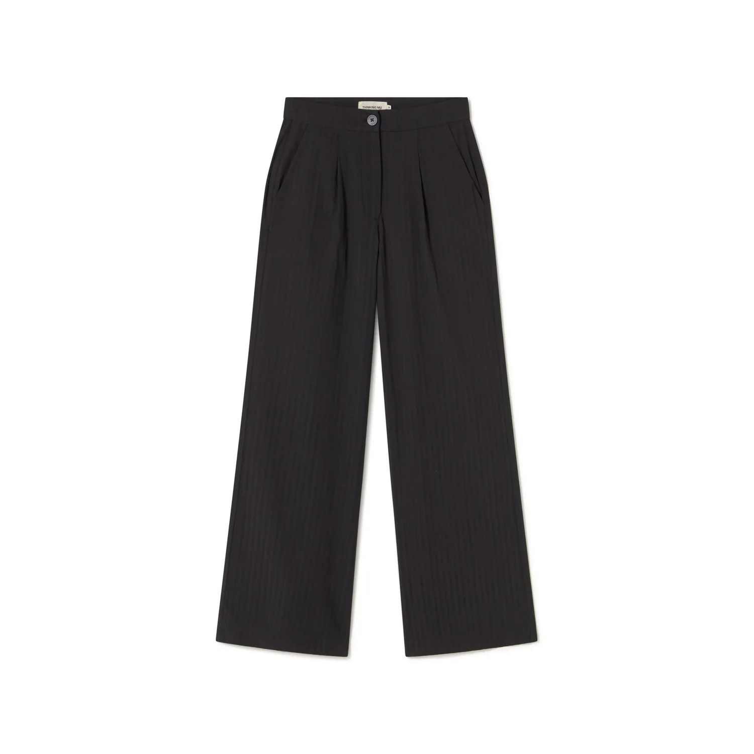 ThinkingMu Manolita Pants Black Seersucker
