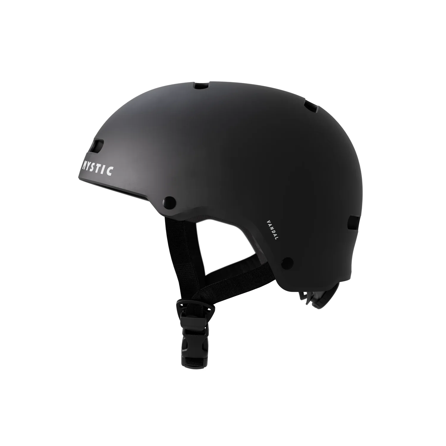 Vandal Helmet Schutzhelm, schwarz, Belüftungsöffnungen, Kinnriemen, Kunststoff