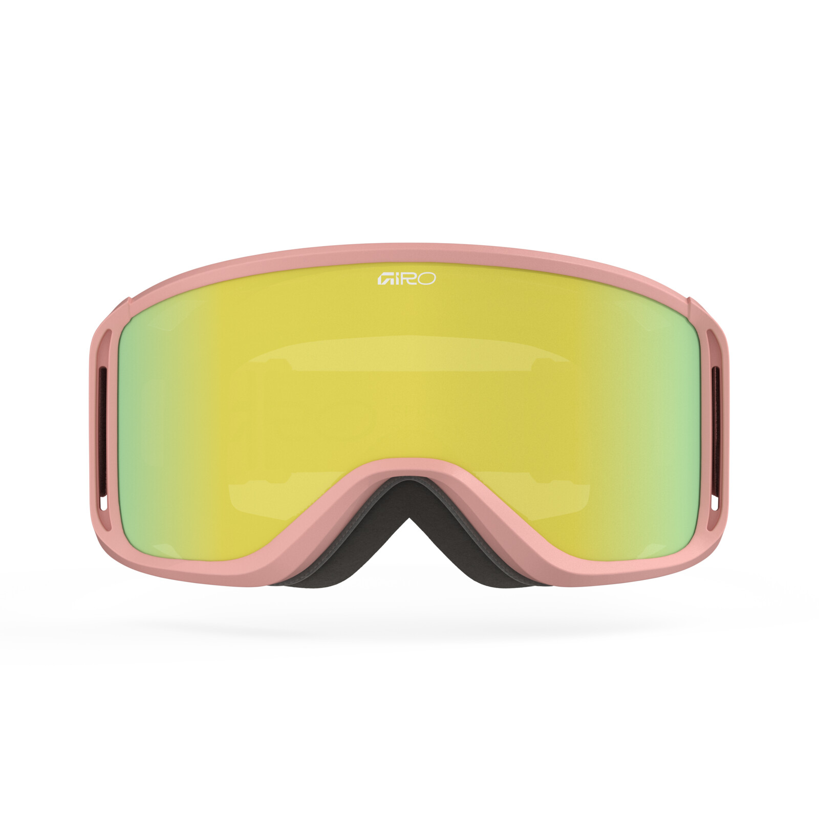 W Sagen Flash Goggle Lunettes de protection, lunettes de ski, monture rose, verres jaunes-verts, verres miroités