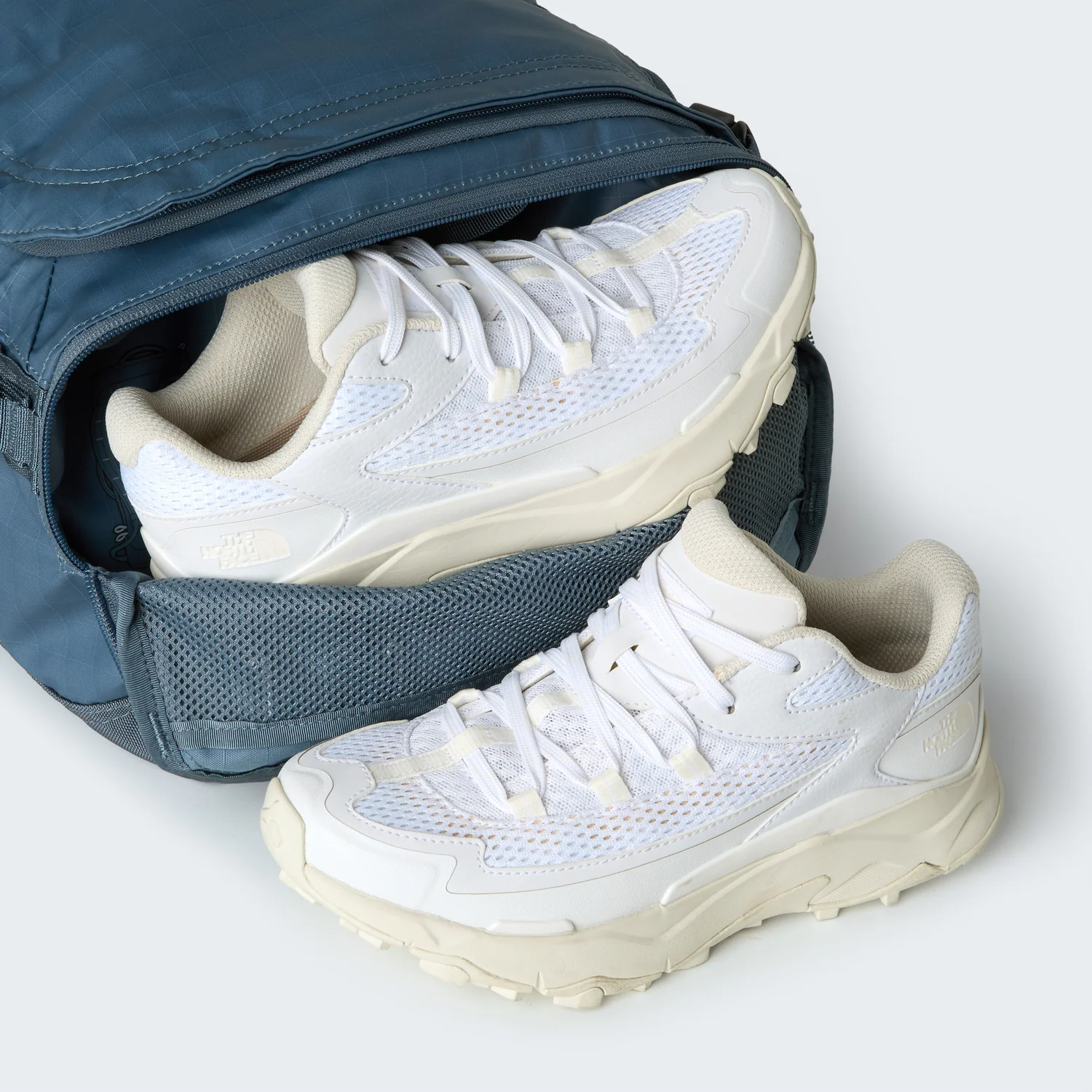 Sneakers, Weiß, Mesh-Obermaterial, Schnürschuhe, Profilsohle