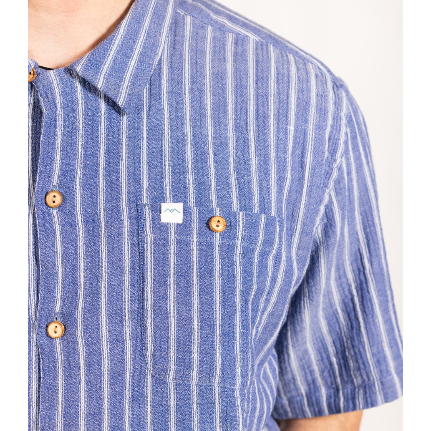 Duke Shirt Chemise, manches courtes, rayures, boutons, poche poitrine