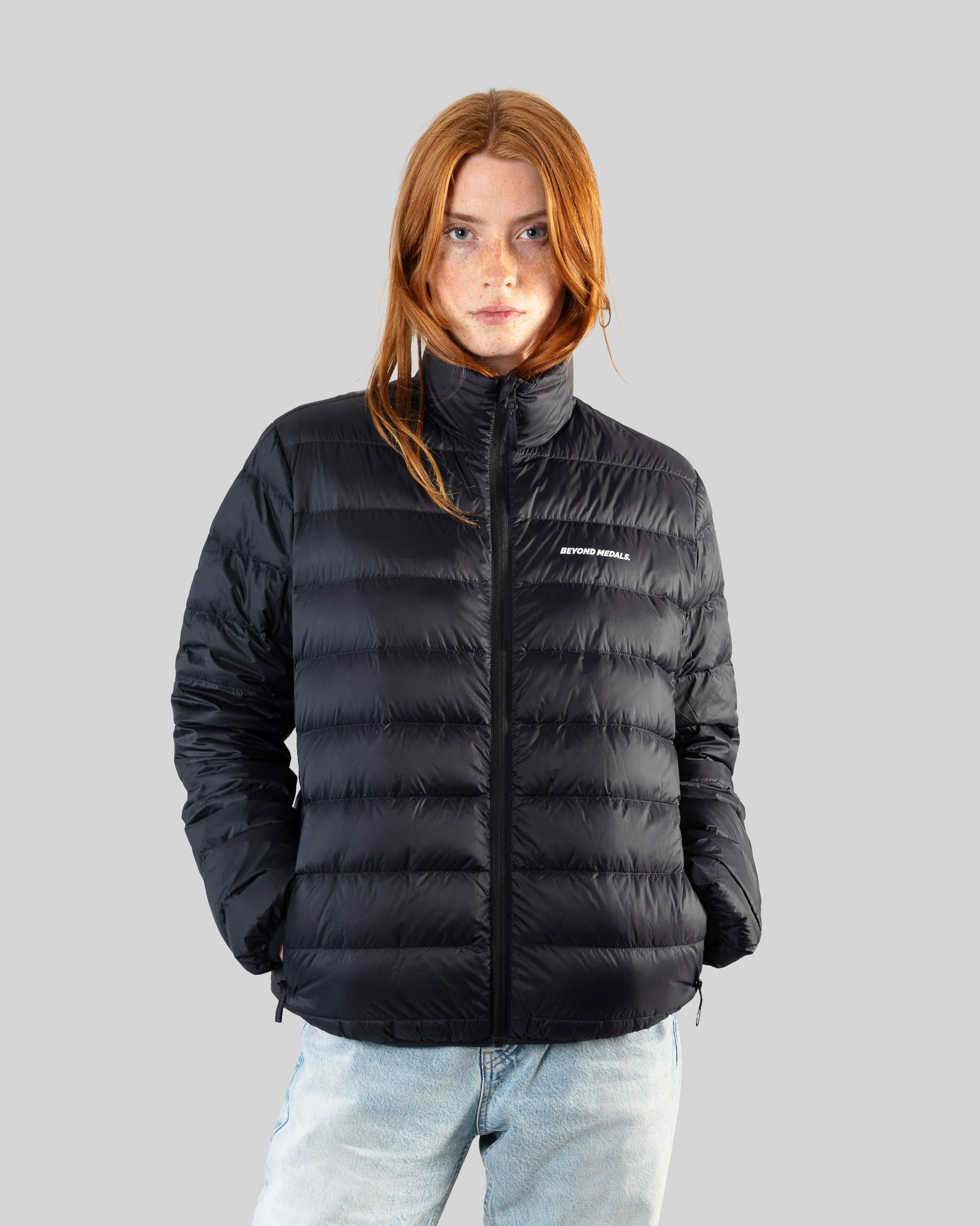 Packable Down Jacket Mantel, Jacke, Erwachsener, Person, Frau