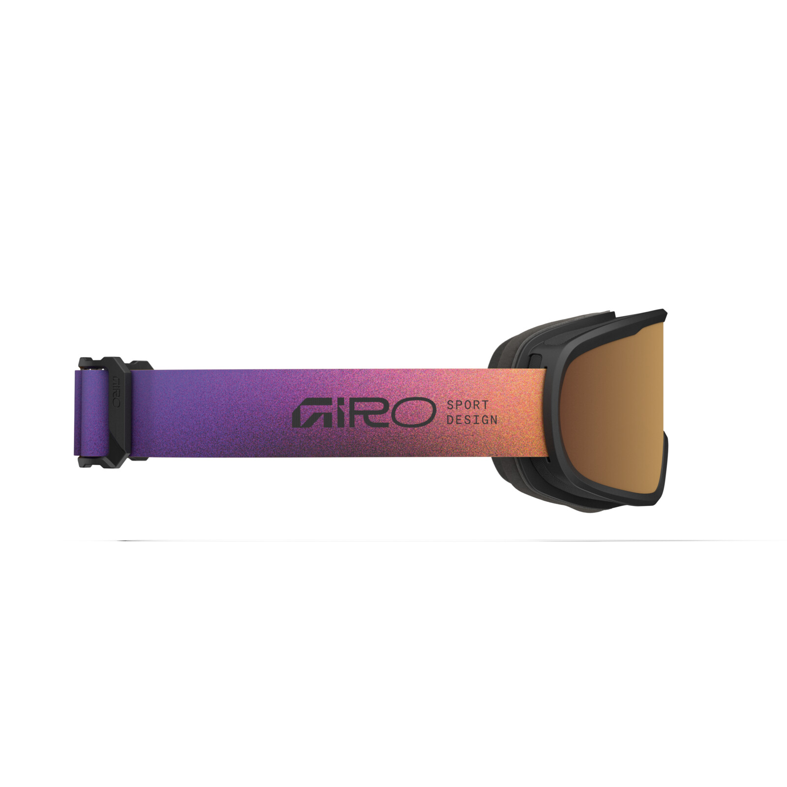 Lunettes de protection, neige, verres orange-marron, bande violette, design sportif