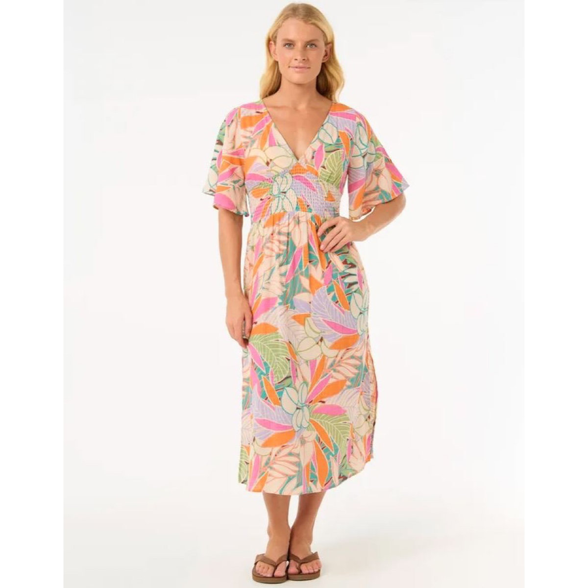 Cala Vadella Midi Dress Modisch, Kleid, Erwachsener, Person, Frau