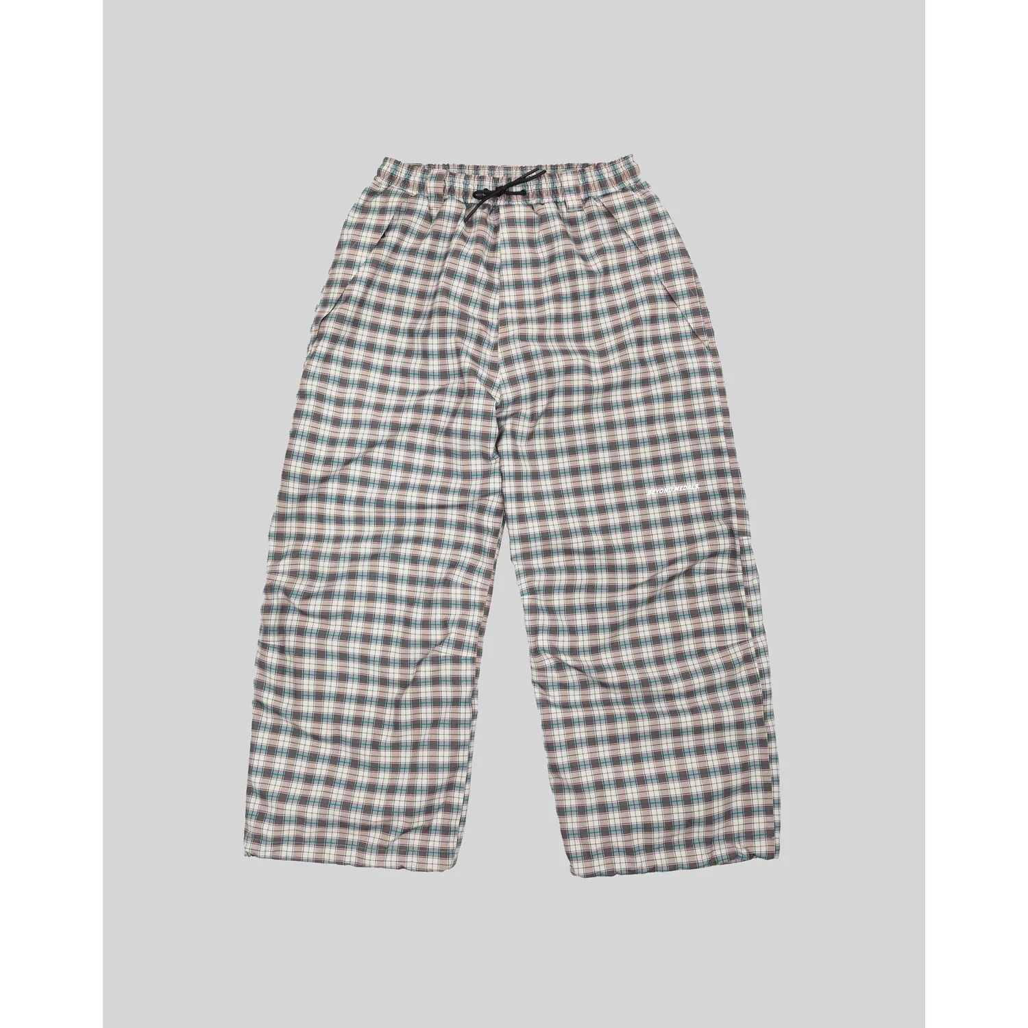 Park Pants Print 2L Pantalon, motif à carreaux, taille élastiquée, cordon de serrage, coupe ample