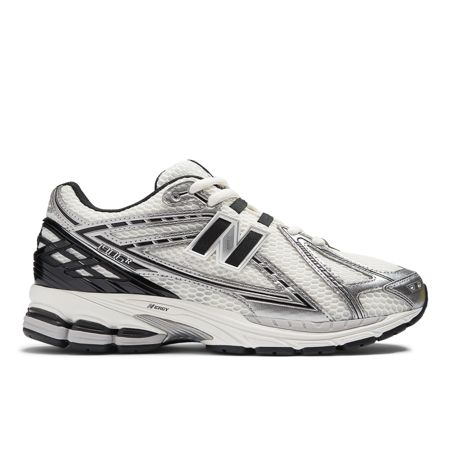 M 1906 Sneaker, Laufschuh, Mesh-Obermaterial, Gummi-Laufsohle, weiße Schuhe