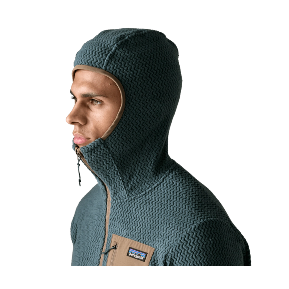 Hoodie, Kapuzenpullover, Fleece, Strukturmuster, Patagonia-Logo