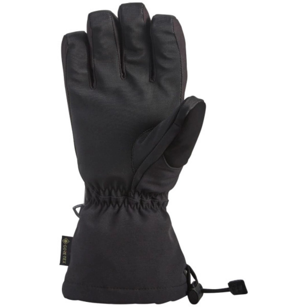 Gants d'hiver, noirs, isolants, manchette matelassée, cordon de serrage