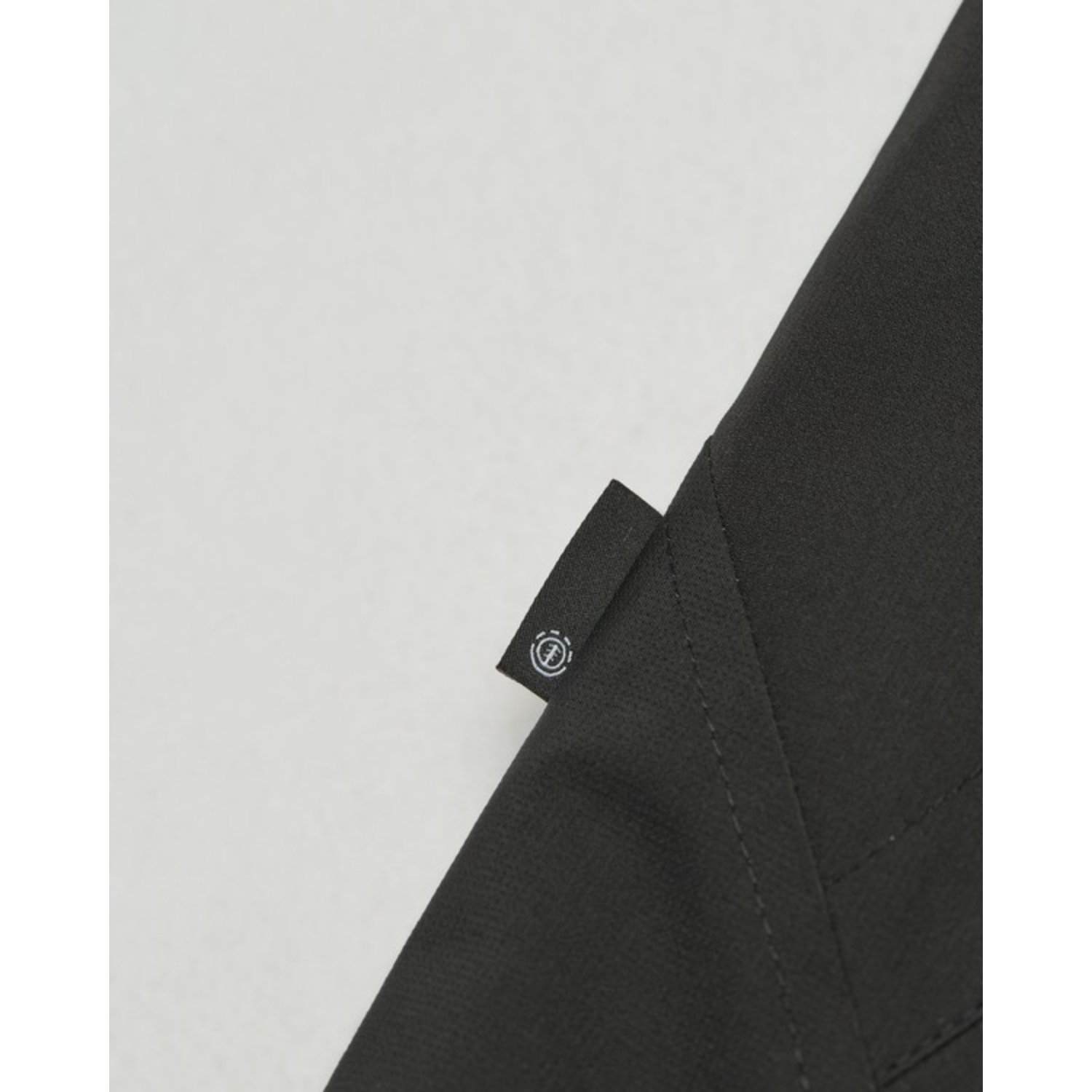 Blazer, veste, noir, revers, étiquette
