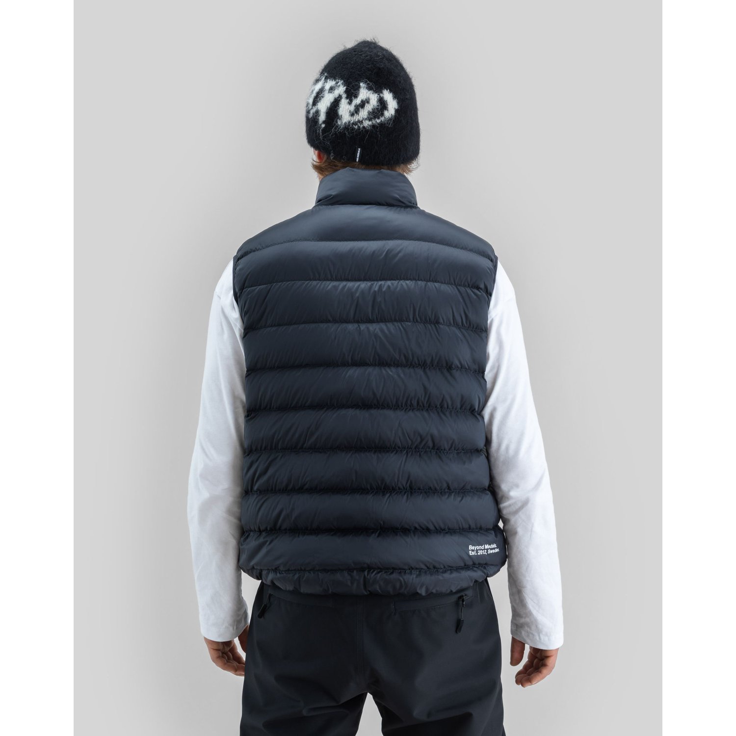 Packable Down Vest Pufferweste, Daunenweste, gesteppt, quilted, marineblau