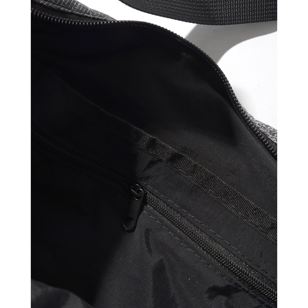 Fermeture éclair, coutures, noir, tissu, sac, sac, fermeture éclair, noir, compartiment central, nylon