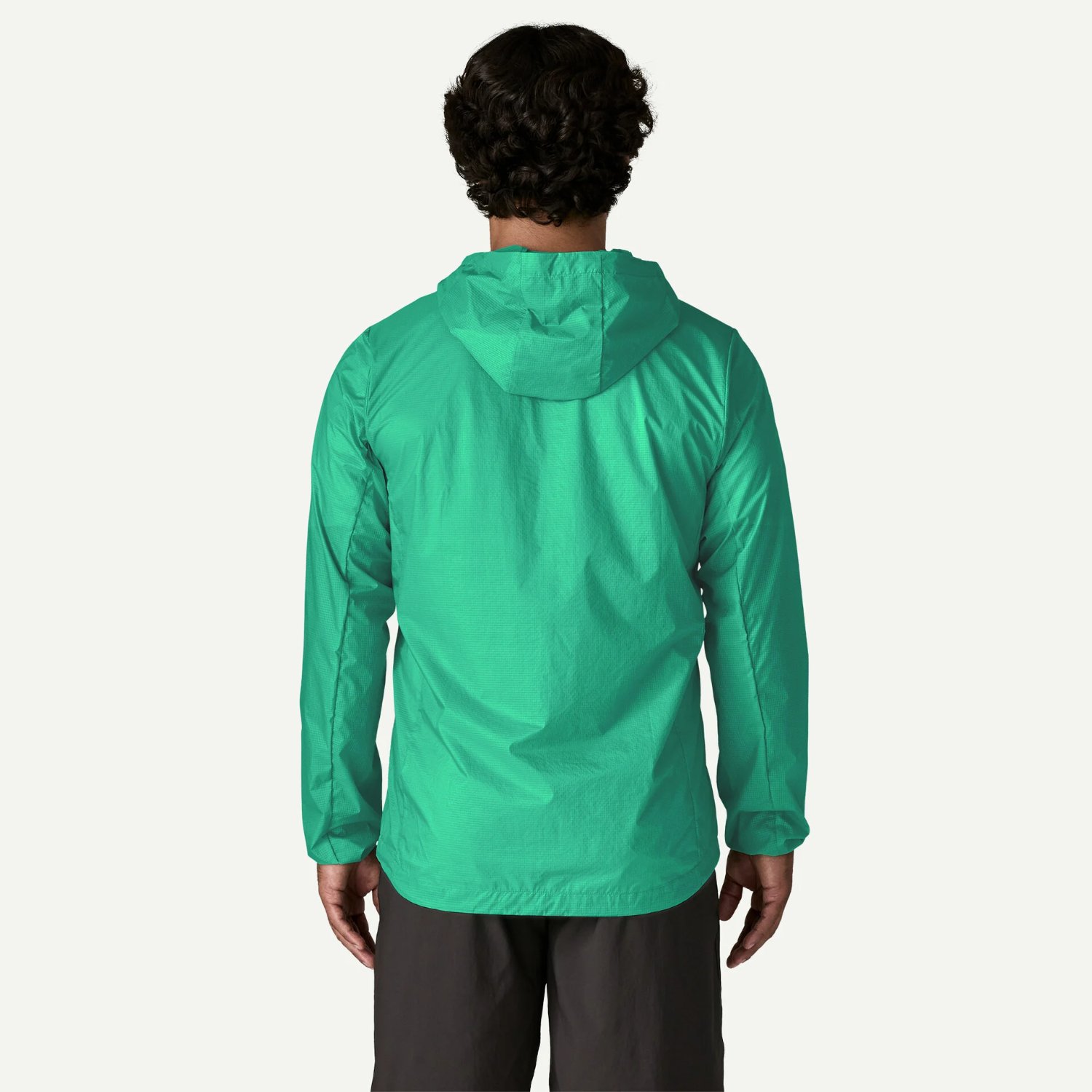 Jacke, Kapuze, Regenjacke, Grün, Rückansicht