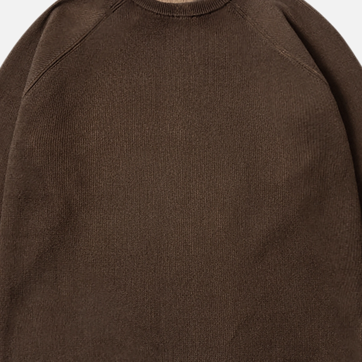 braun, Sweatshirt, Klarer Baumwollstoff, Rundhals, Kleidung