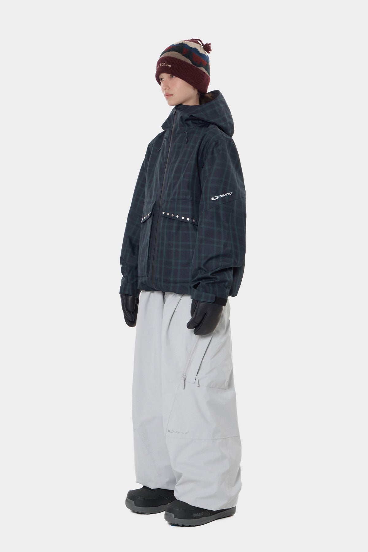 Veste d'hiver, hardshell, bleu marine, matelassée, connecteur de ceinture ?