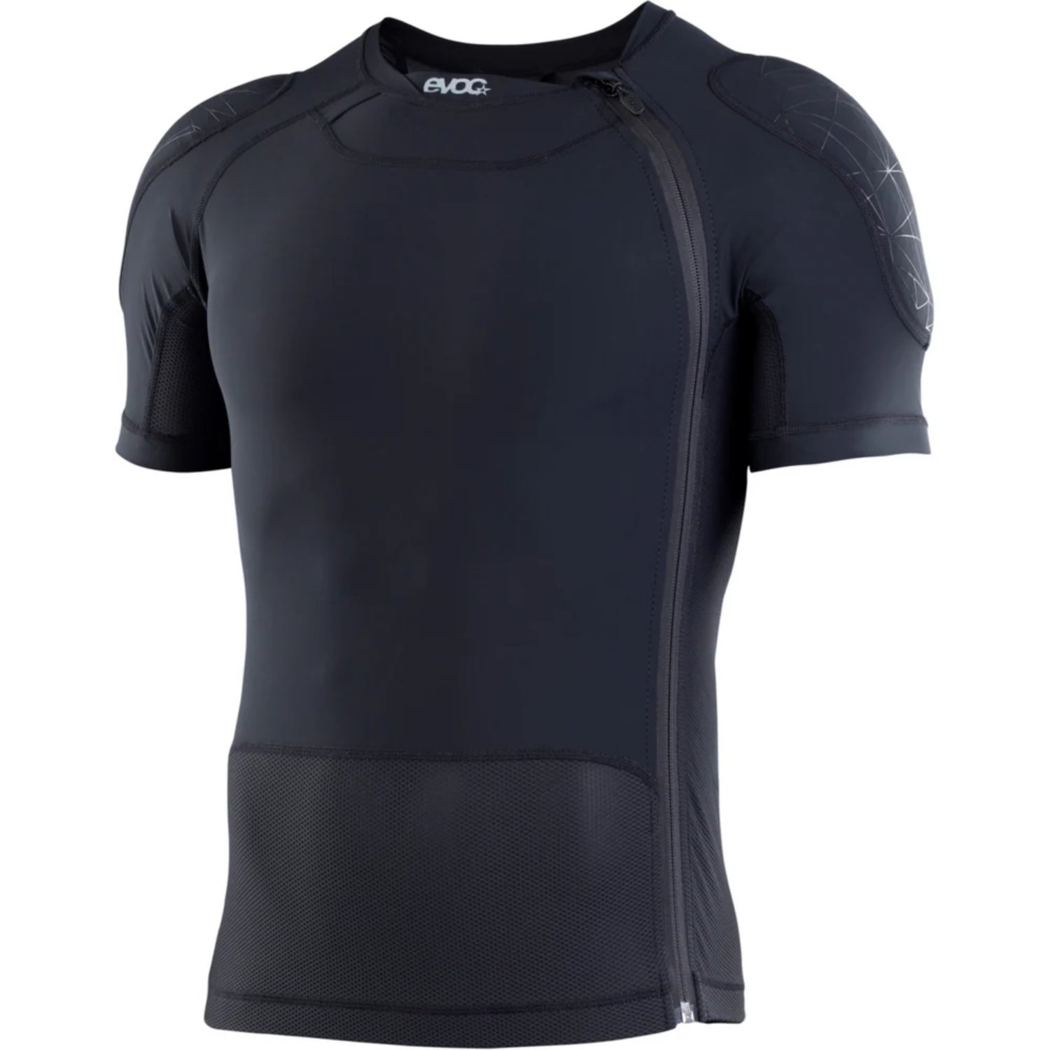 Protector Shirt Zip Maillot de cyclisme, manches courtes, fermeture éclair sur le côté, empiècements en mesh, gris foncé/anthracite