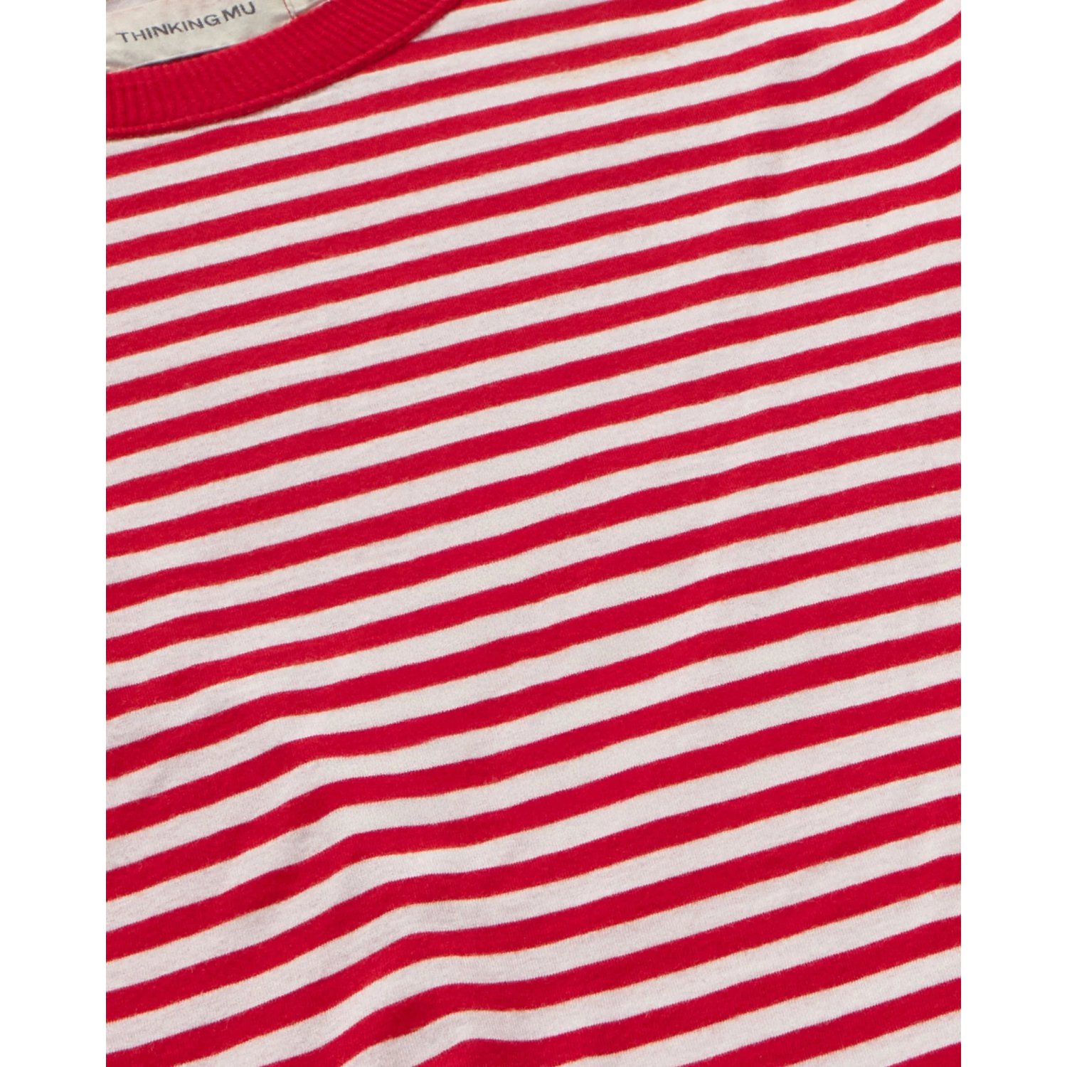 Zowi R Tee Roter Streifen, Streifenshirt, Baumwolle, Kurzarm, Streifenmuster