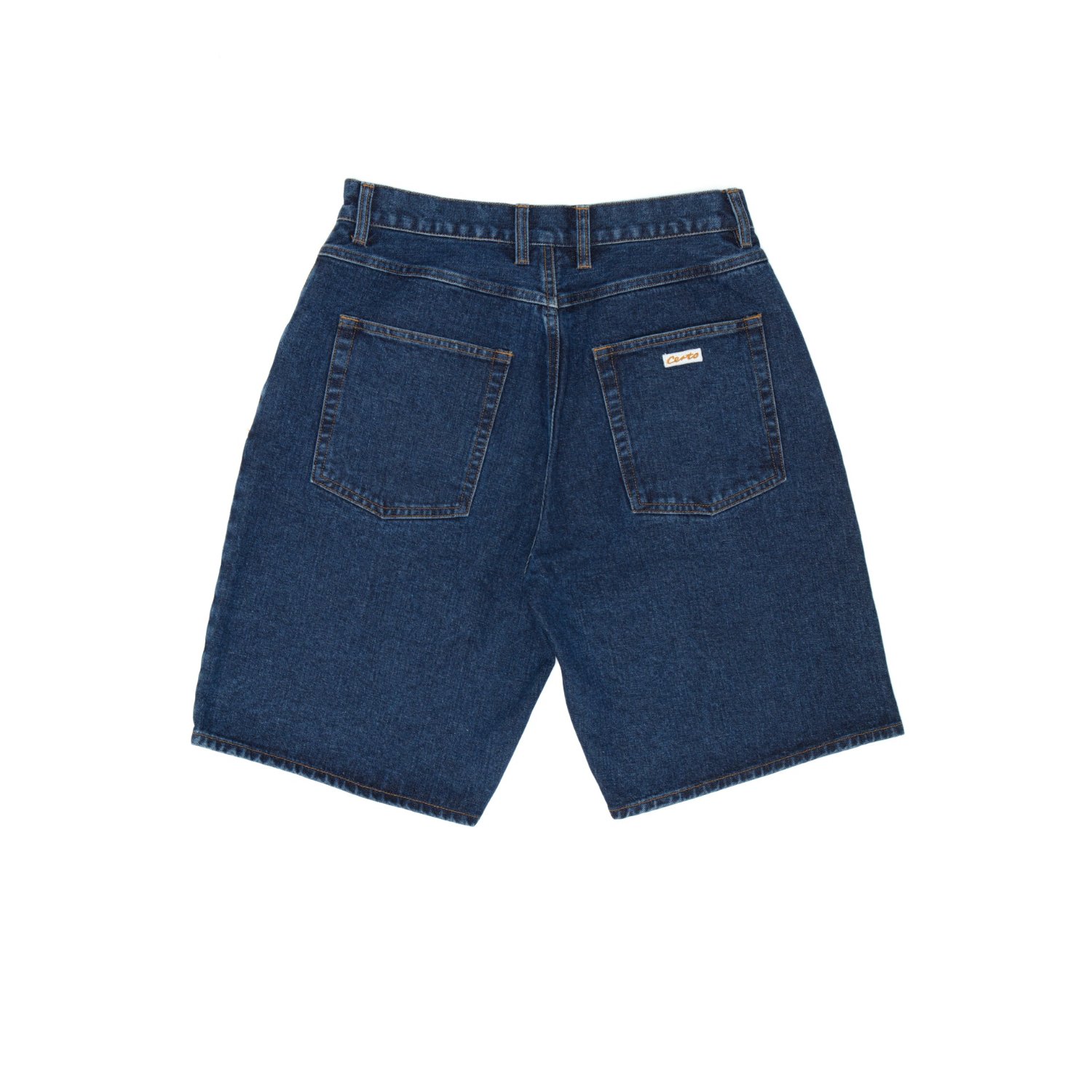 Denim Shorts Short en jean, jean bleu, poches arrière, passants de ceinture, mode décontractée