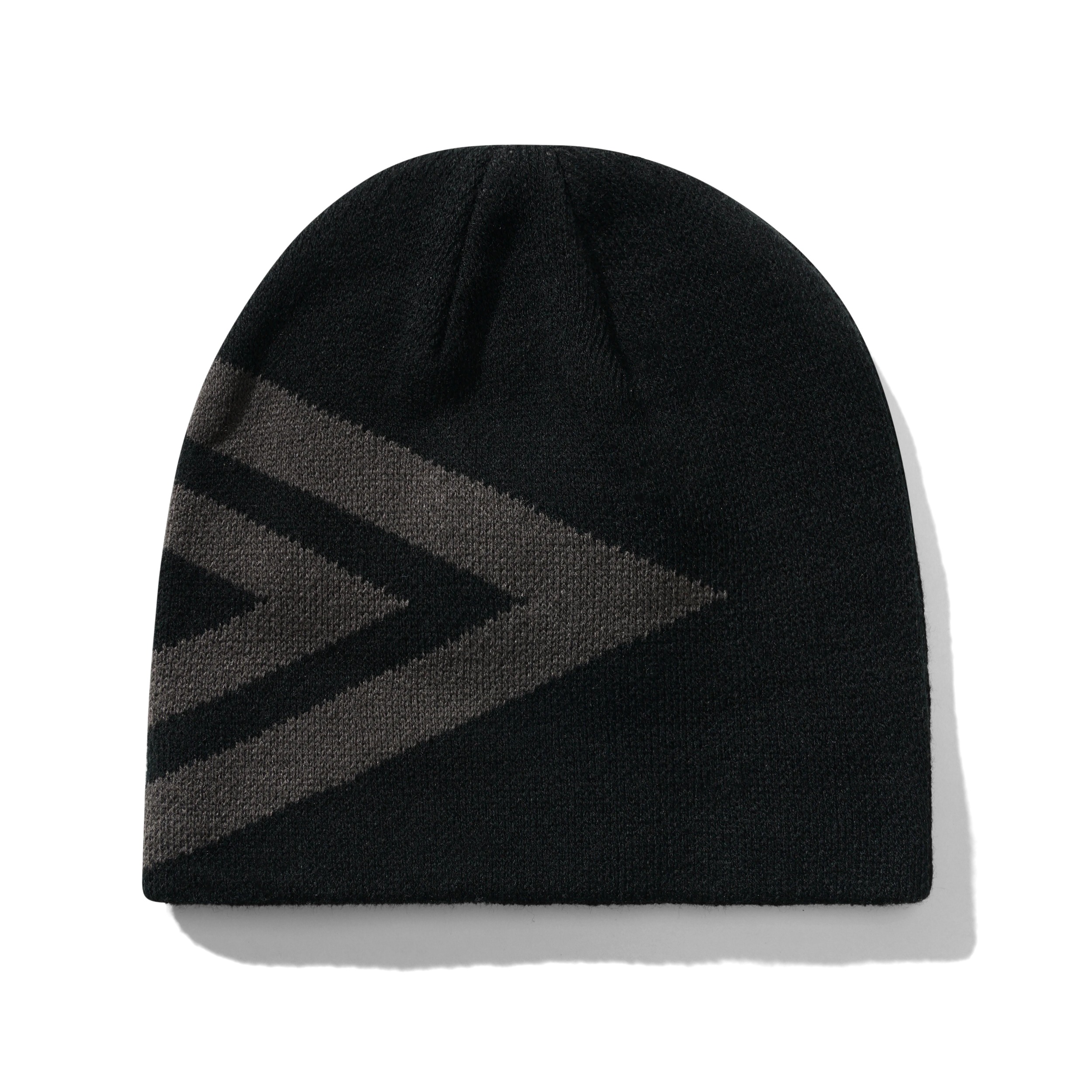 Mütze, Beanie, Strick, Schwarz, Chevron-Muster
