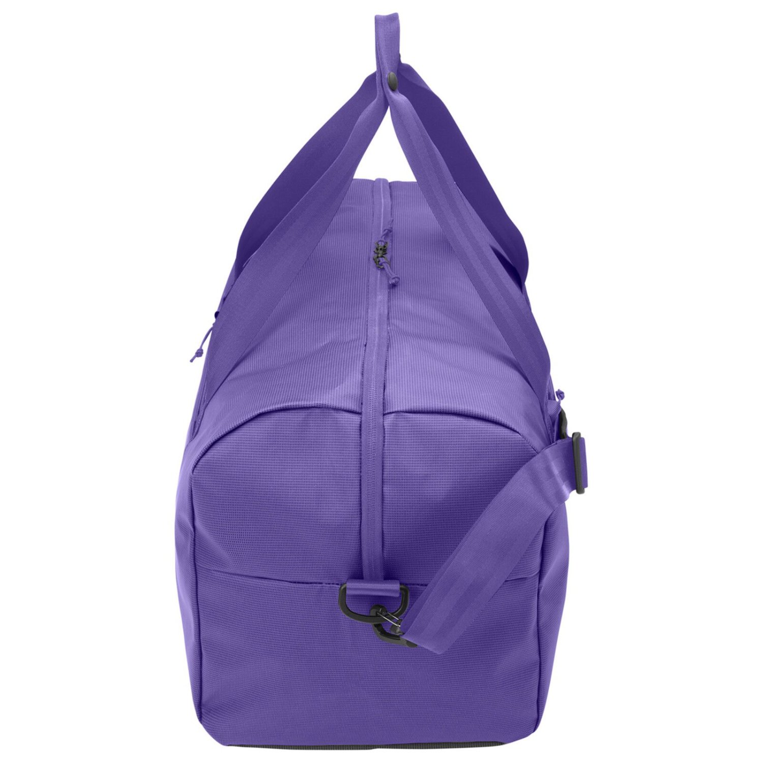 Weekender 40L sporttasche, reissverschluss, lila, gurband, hüfttasche