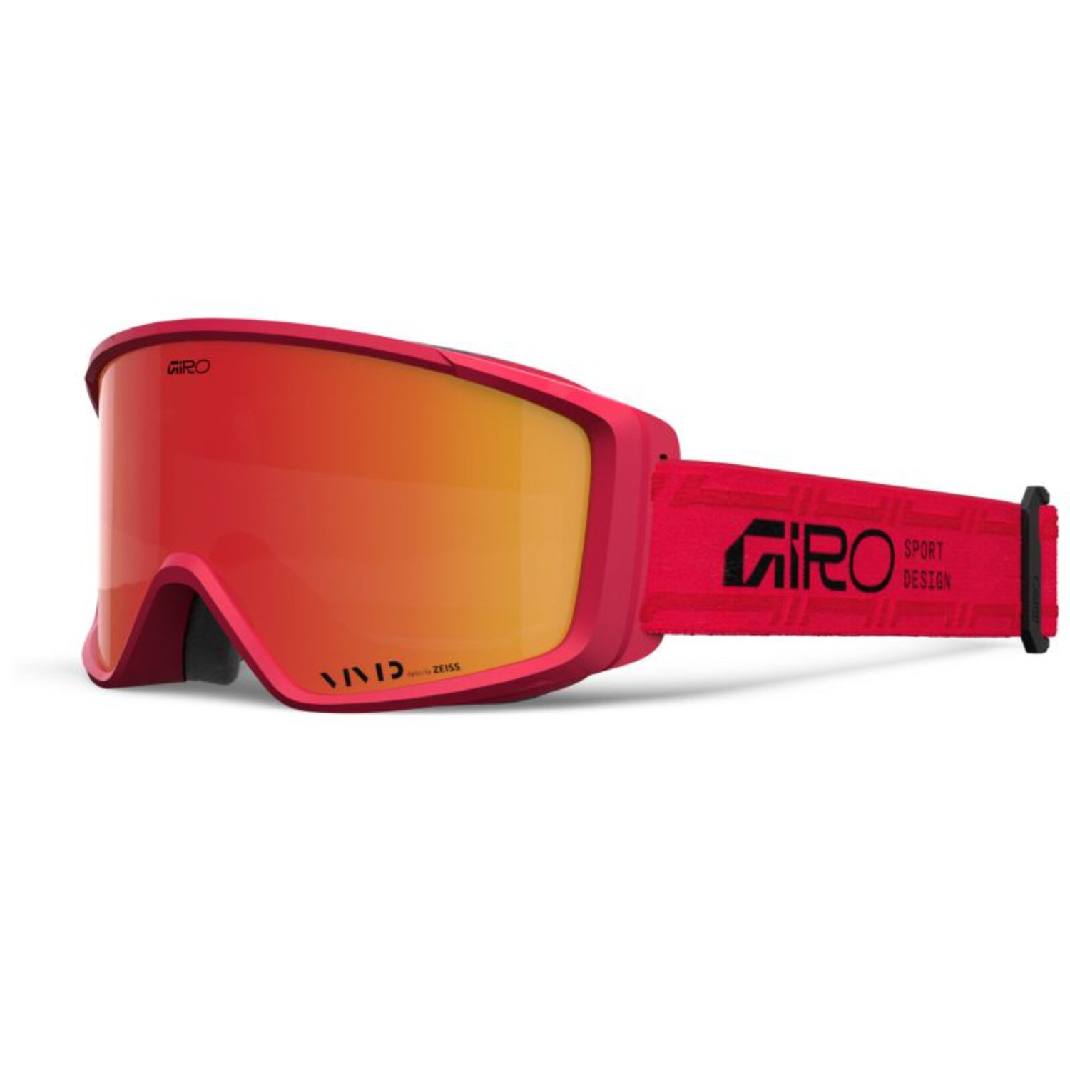 Index 2.0 Vivid Goggle Lunettes de ski, rouges, verres orange, sangle en caoutchouc, accessoires de sport