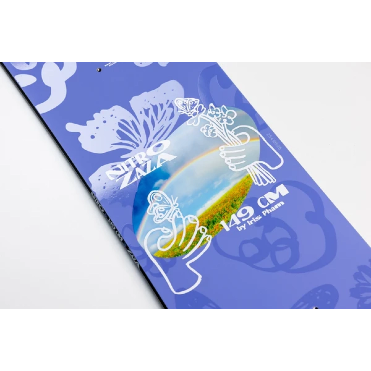 Zaza W's Planche de surf, bleue, à motifs, Hawaï, vagues, planche de surf, planche bleue, motif imprimé, 149 cm, image glissante