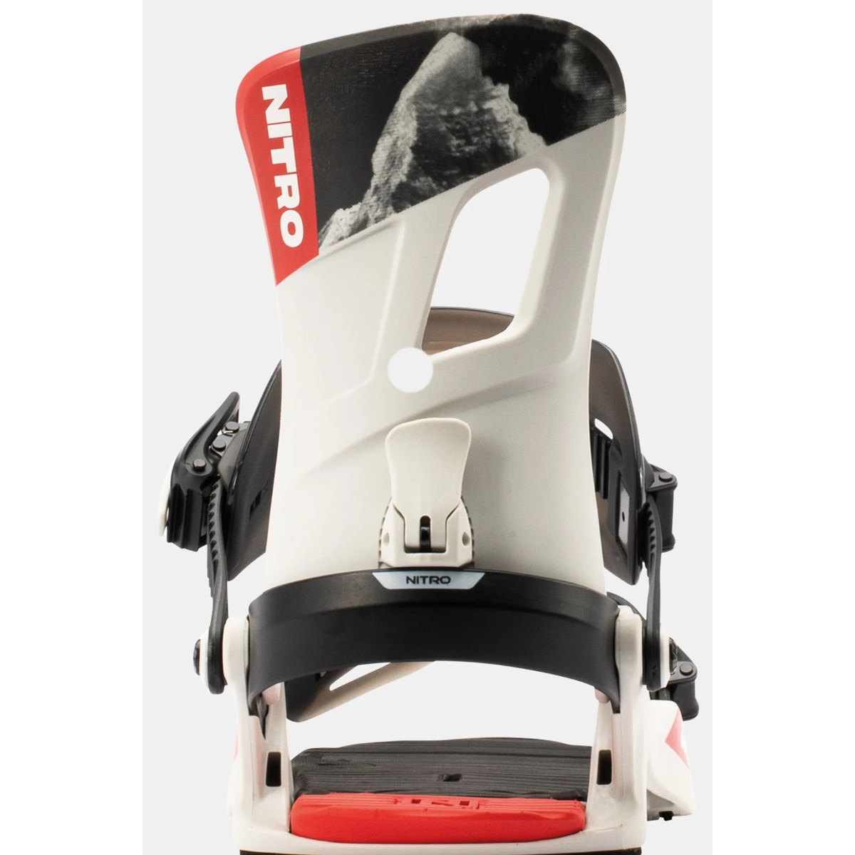 Fixation de ski, plaque de montage, réglable, blanche, Nitro, fixation, fixation de snowboard, Nitro, fixation blanche/noire, fixation « step-in »