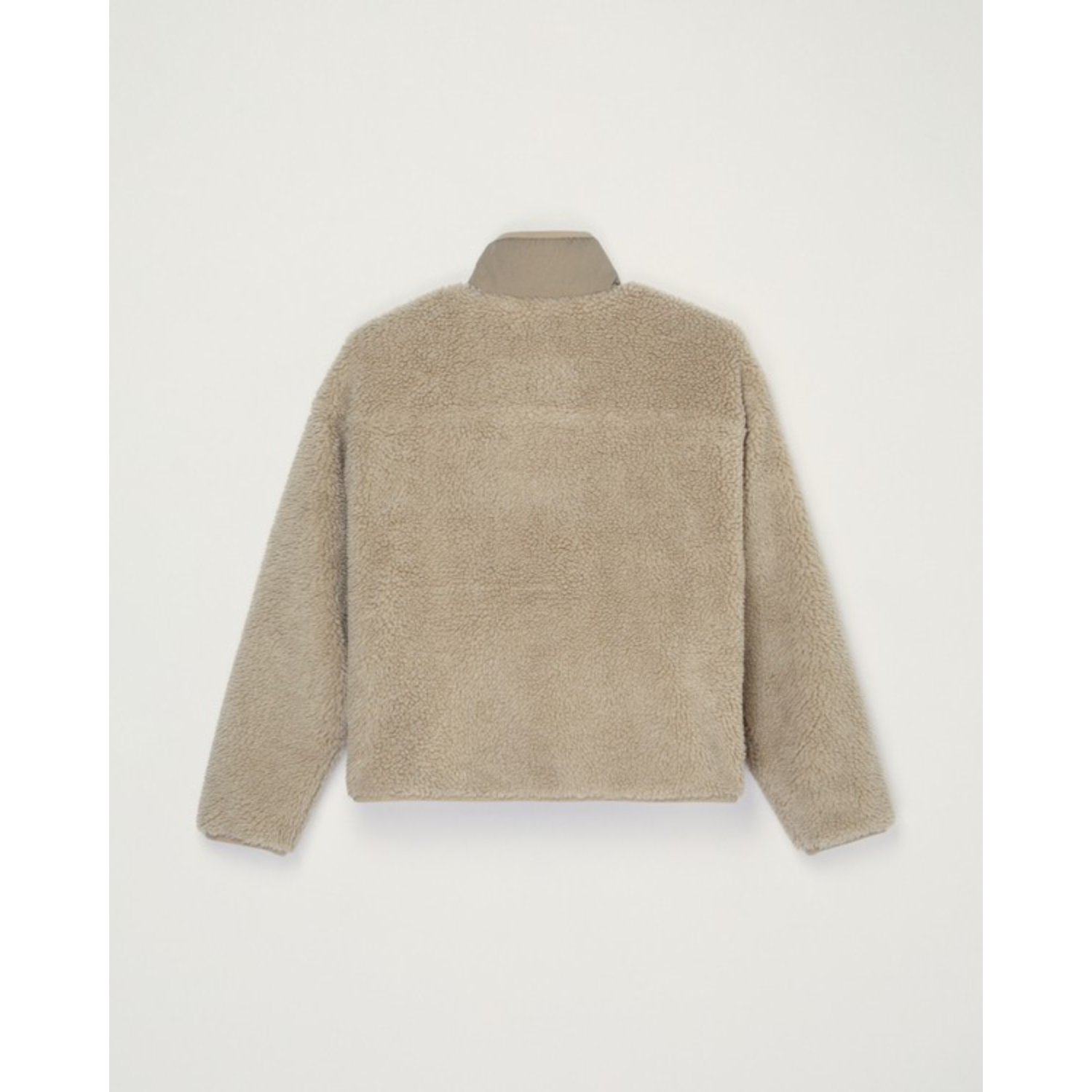 Oak Sherpa W Veste polaire, beige, en sherpa, manches longues, dos sans col