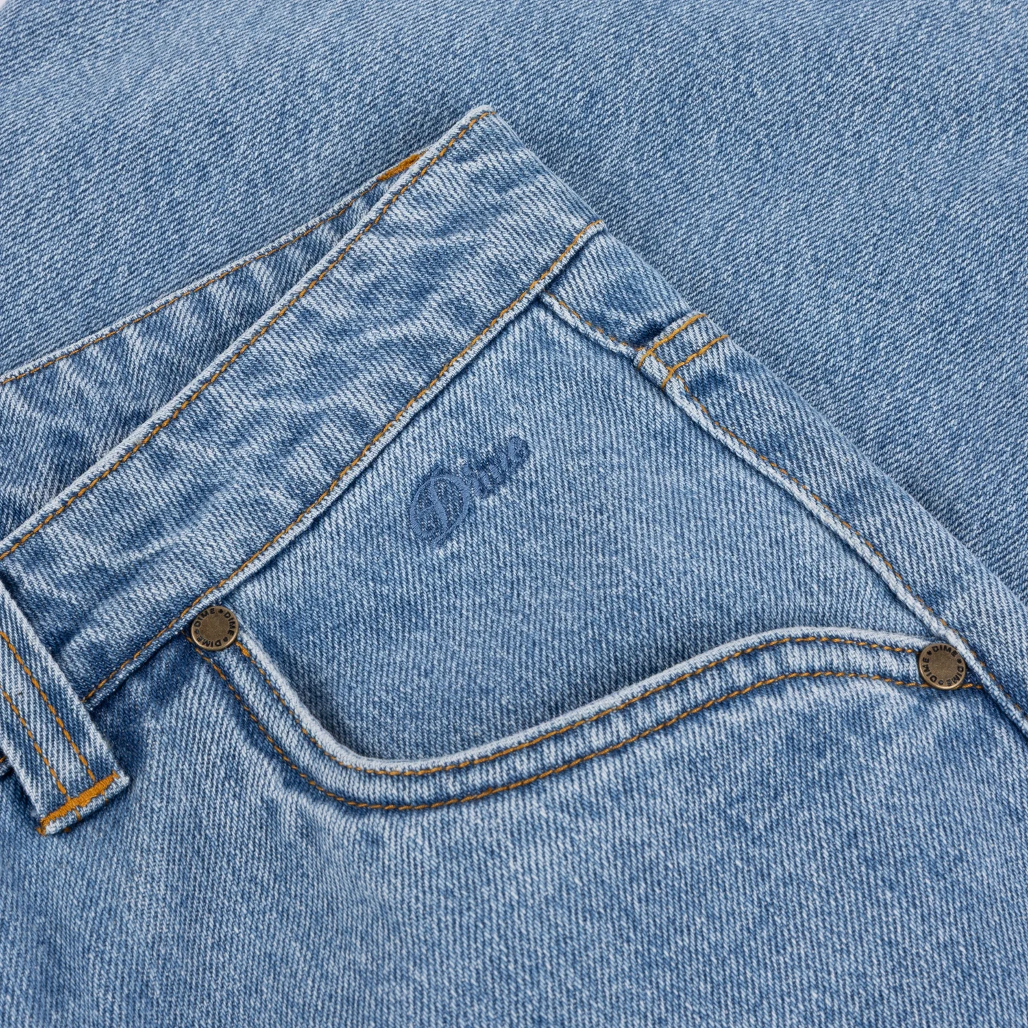 Jeansstoff, Hellblau, Denim, Kontrastnähte, Gesäßtasche