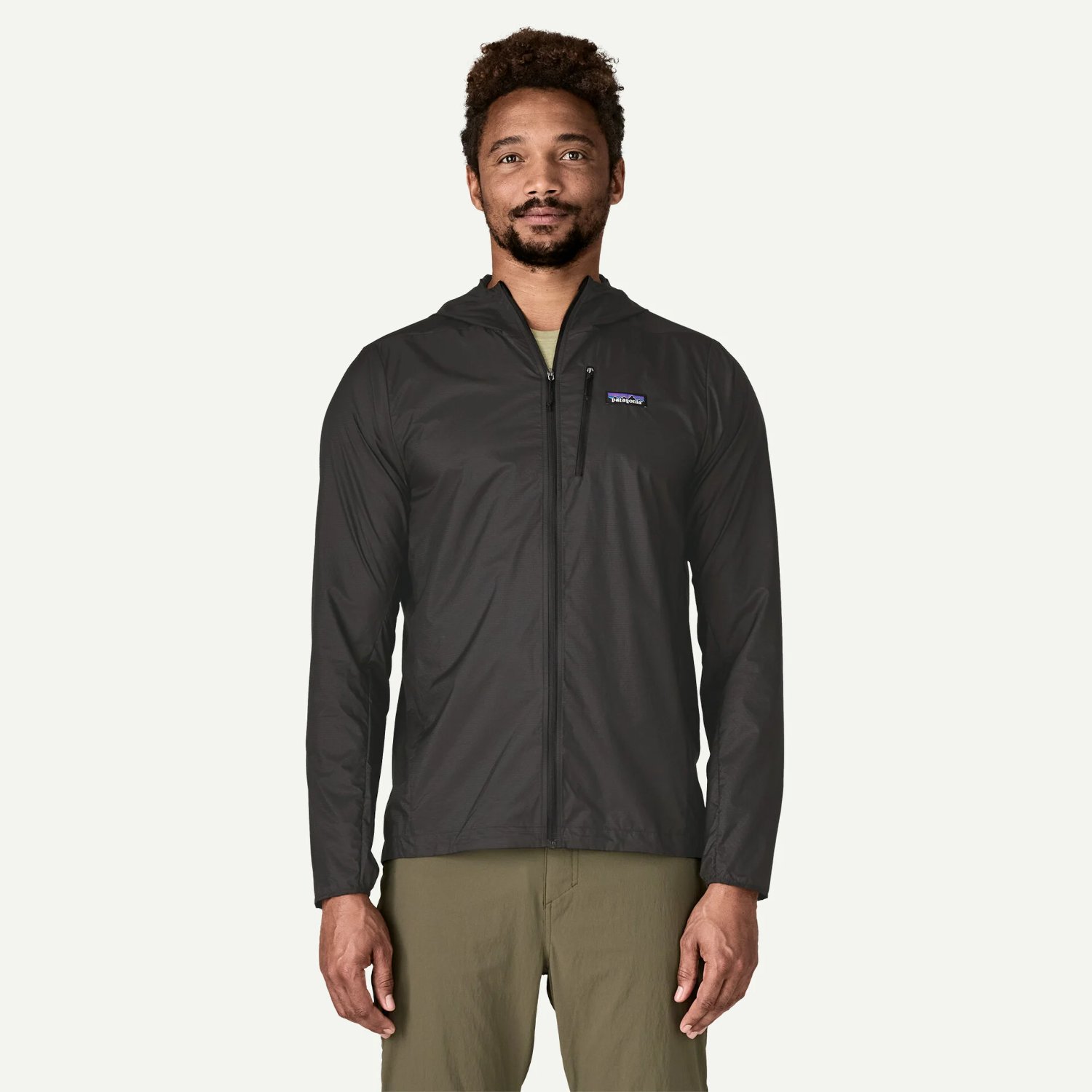 M's Houdini Jkt Regenjacke, Windjacke, Schwarz, Reißverschluss, Brusttasche