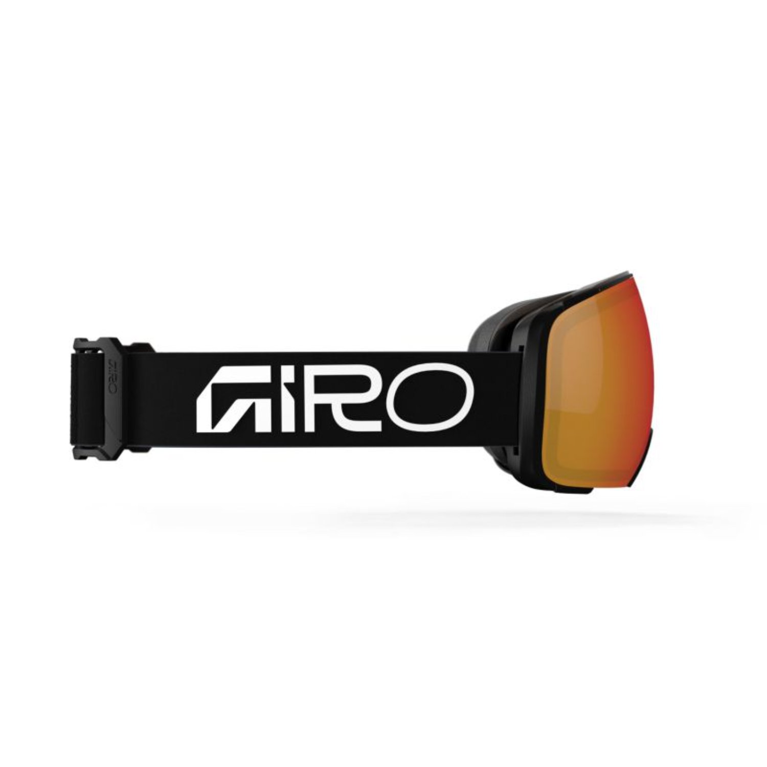Lunettes de ski, neige, verres orange, bande noire, logo Riro