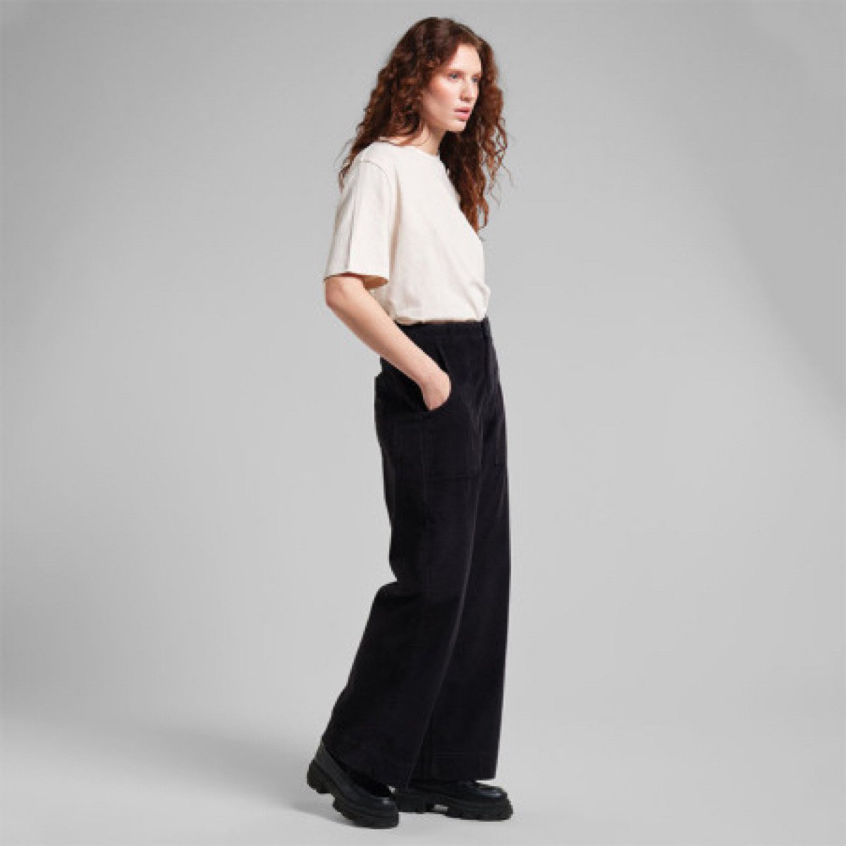 Vara Workwear Corduroy Pants Dedicated Vara Workwear Corduroy Pants Black, Ansicht 2