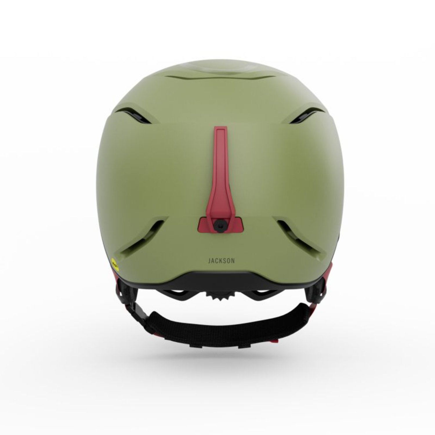 Jackson MIPS Helmet casque de ski, vert, sangle rouge, réglable, aéré
