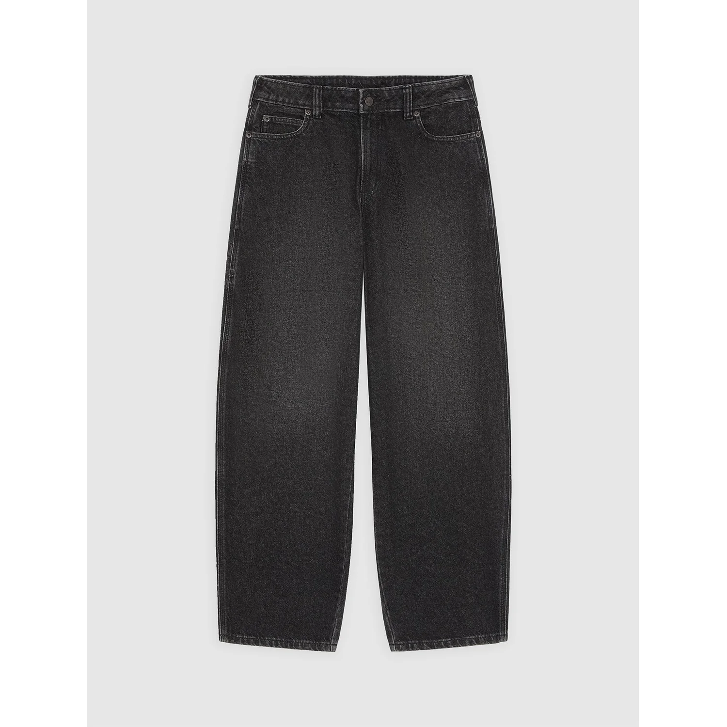 957 Loose Tapered Jeans Jeans, Schwarzer Denim, Weit geschnitten, Hohe Taille, Five-Pocket-Design