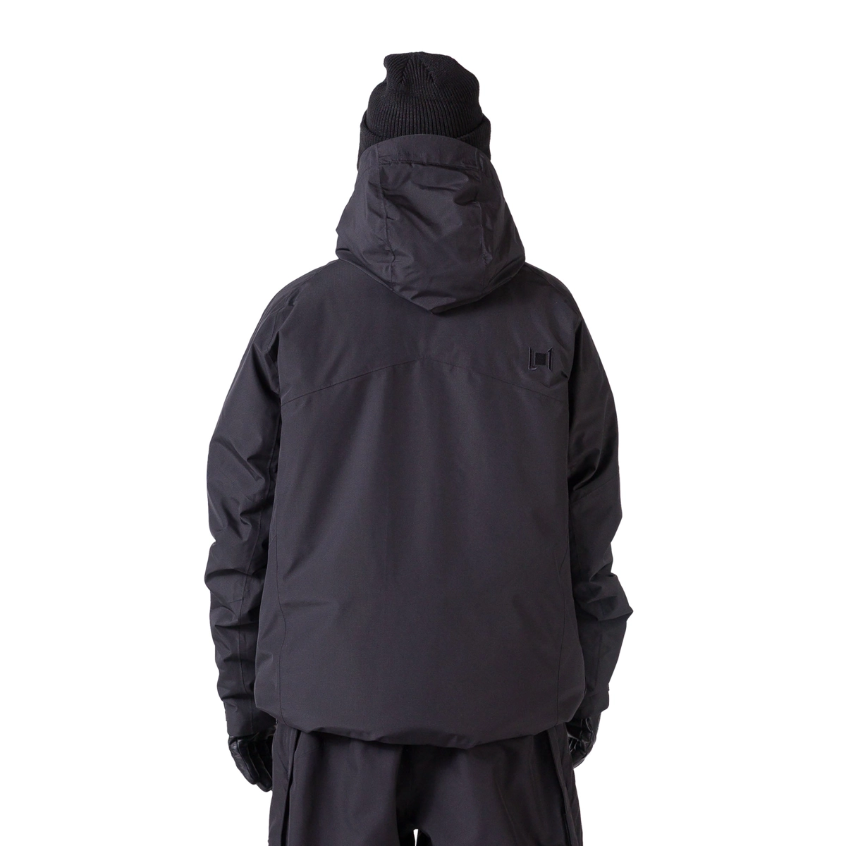 Sweat à capuche, veste, col montant, logo, capuche, veste, gris foncé, sweat-veste, coupe-vent, capuche