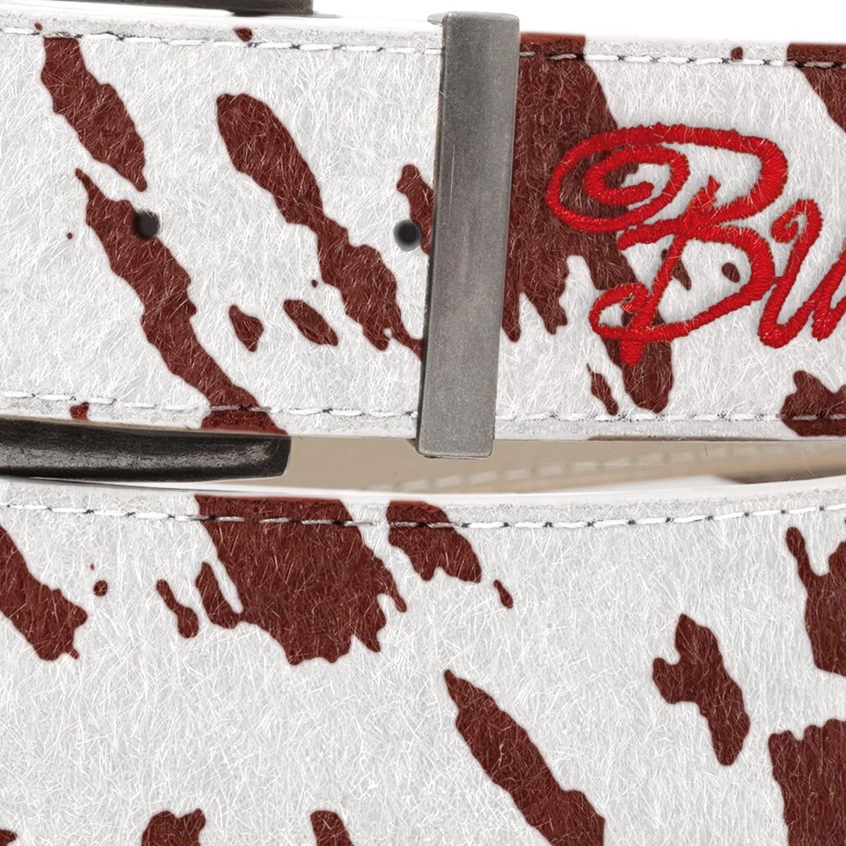 Animal Hide Belt Ceinture, motif de ceinture, cuir, touche de rouge, boucle